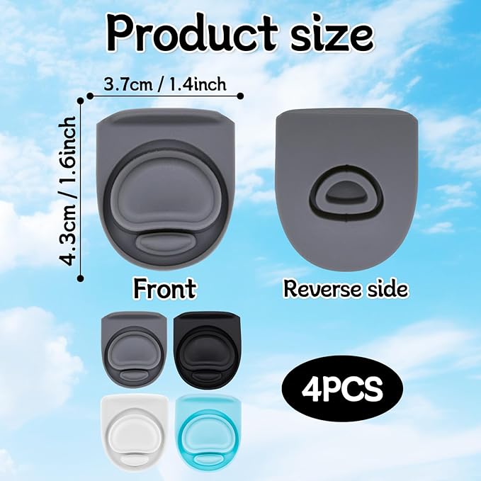 4 Pcs Replacement Stopper Compatible with Owala FreeSip 16oz 32oz,Water Bottle Top Gasket Lid for Owala 16/19/24/32/40oz Seal Mouth Cap Silicone Stopper Parts Insert Accessories(4 Colors 1)