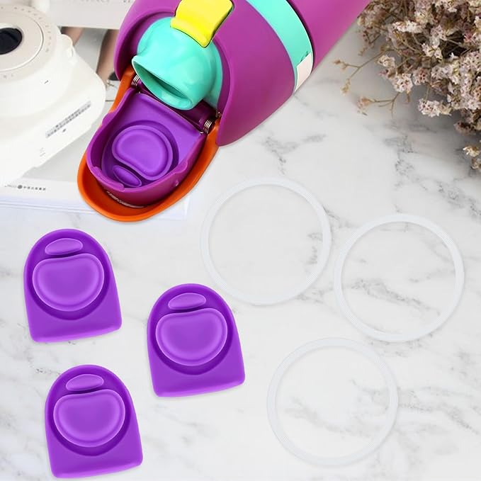 3 Sets Replacement Seal Stopper and O Ring Gasket Compatible with Owala FreeSip 24oz 32oz,Water Bottle Lid Insert Cap Rubber Seal Parts for Owala 16/19/24/32/40oz Mouth Piece Accessories Z3K4