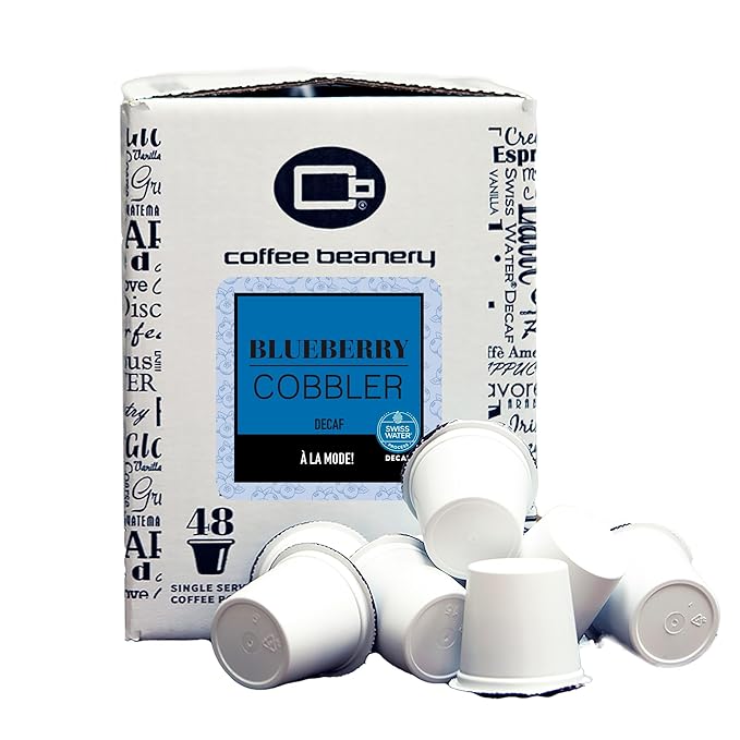 Blueberry Cobbler Decaf Coffee Pods by Coffee Beanery | 192ct Bulk Medium Roast Arbica Coffee