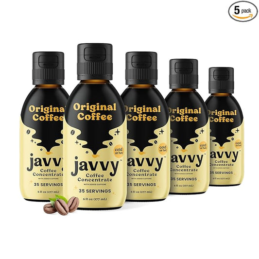 Coffee Concentrate - Cold Brew Coffee, Perfect for Hot or Iced Instant Coffees, Hot Drinks, Cold Brew Concentrate, 5 Pack - Original