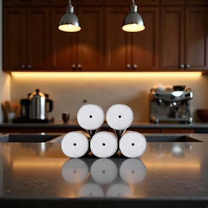 5 Pcs French Press Filter Screen 3" 304 Stainless Steel French Press Filter Replacement Useful and Universal Coffee Filters