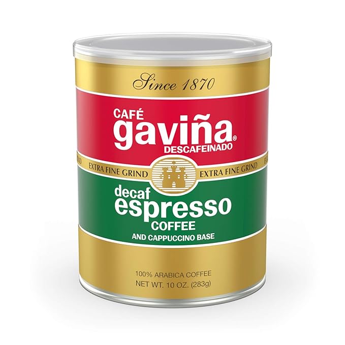Cafe Gavina Decaf Espresso Roast - Extra Fine Ground, 100% Arabica, Dark Roast, 10 oz