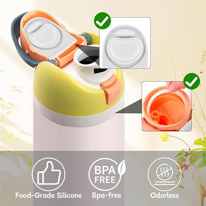 3 Sets Replacement Seal Gasket Stoppers for Owala Freesip Cap Mouth,Silicone O Sealing Ring Parts Water Bottle Top Lid Accessories for Owala Freesip 16/19/24/32/40oz（White）