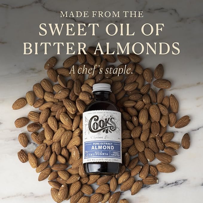 Cook's, Organic Pure Almond Extract, for Baking, Cookies, Cakes, Pastries, Maripan, 32 oz