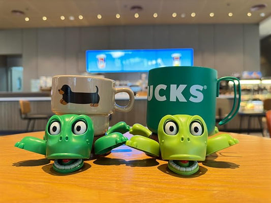 JOD® Turtle Coaster, 3D Printed Funny Tea Coasters with Interactive Expression, 2PC Turtle Cup Holder,Liftable Limbs & Expressive Face Turtles,Tortoise Lover Gag Gifts(2pc-Light Green Green)