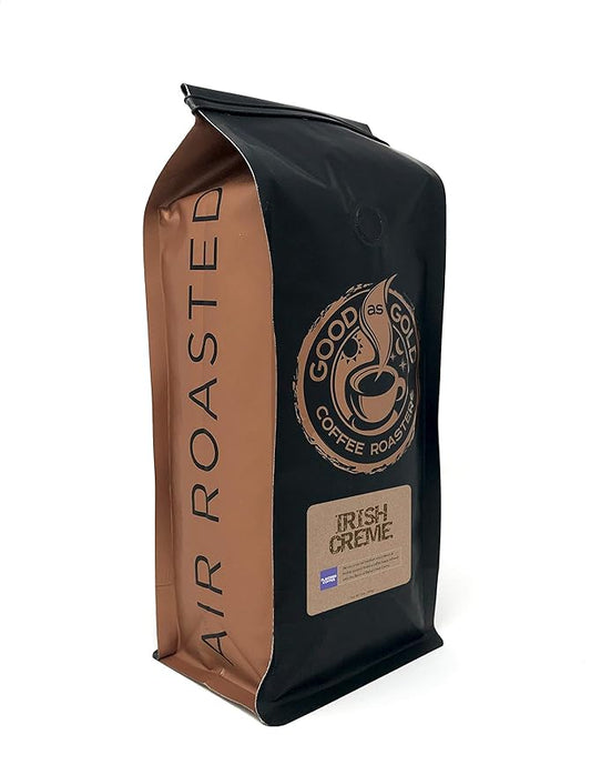 Irish Cream Coffee Beans, Flavored, 12 Ounce Bag - Good As Gold Coffee Roasters