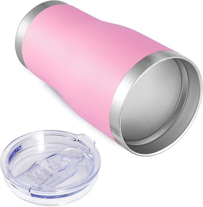 VEGOND 20oz Tumbler Stainless Steel Tumbler Cup with Lid And Straw Vacuum Insulated Double Wall Travel Coffee Mug(Pink 6 Pack)