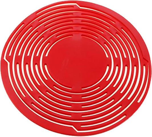 Multifunctional Mesh Coaster,Multifunctional Mesh Cup Coaster,Multi-Use Silicone Storage Bag&Organizer,Wine Holder Handheld Bottle Mesh Coaster Silicone Mat Mesh Design (Red)