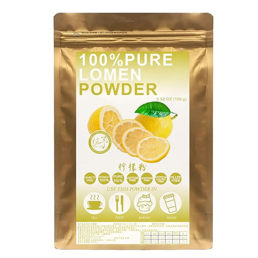 Plant Gift 100% Pure Lemon Powder 柠檬粉 Natural Meal Powder, Lemon Powder Fruit - Vegan Smoothie and Drink Non-GMO, Gluten-Free, Raw | Vegetarians 100G