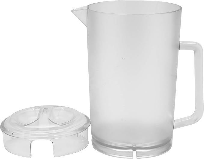 G.E.T. P-3064-1-CL-EC Heavy-Duty Shatterproof Plastic 2 Quart Pitcher with Lid, BPA Free (64 Ounce), Clear
