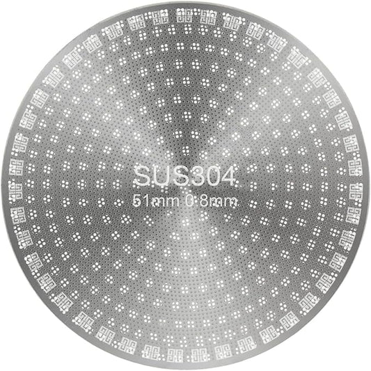 51mm Espresso Puck Screen, 1.7mm Thick 150μm Stainless Steel Coffee Filter Plate, Reusable Lower Shower Screen for 51mm Portafilter Baskets, Anti-Channeling Barista Tool