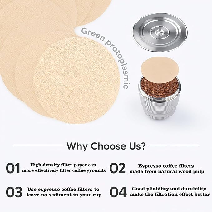 800 Count Espresso Coffee Filters, 58 mm Unbleached Round Coffee Paper Filter for Espresso Machine, Disposable Coffee Filter Compatible with Espresso Coffee Maker