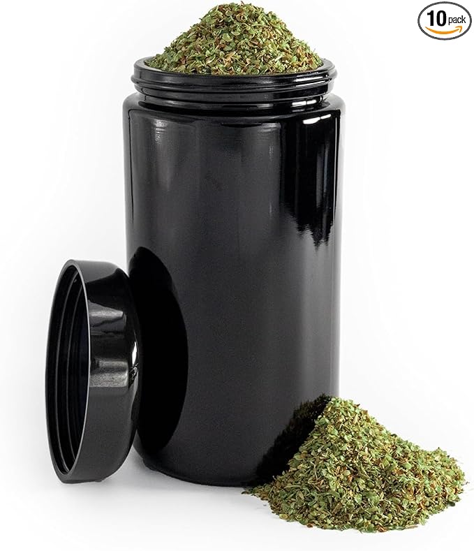 Infinity Jars Ultraviolet Glass Coffee & Herb Storage Jar | 500ml | 10 Pack | Airtight, Light-Blocking