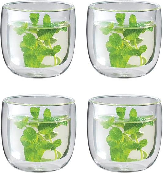 ZWILLING Sorrento 4-pc Double-Wall Glass Tea Cup Set