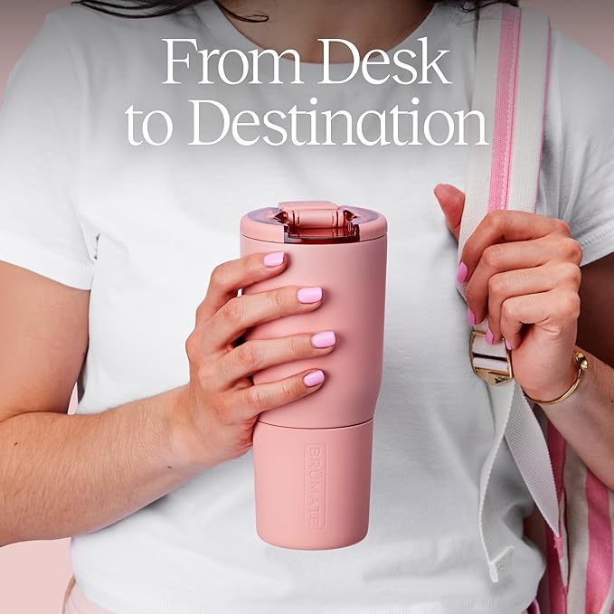 BrüMate Nav 25oz 100% Leak Proof Insulated Travel Tumbler with Magnetic BevLock™ Lid - Double Wall Cup-Holder Friendly Stainless Steel Mug (Kiwi)