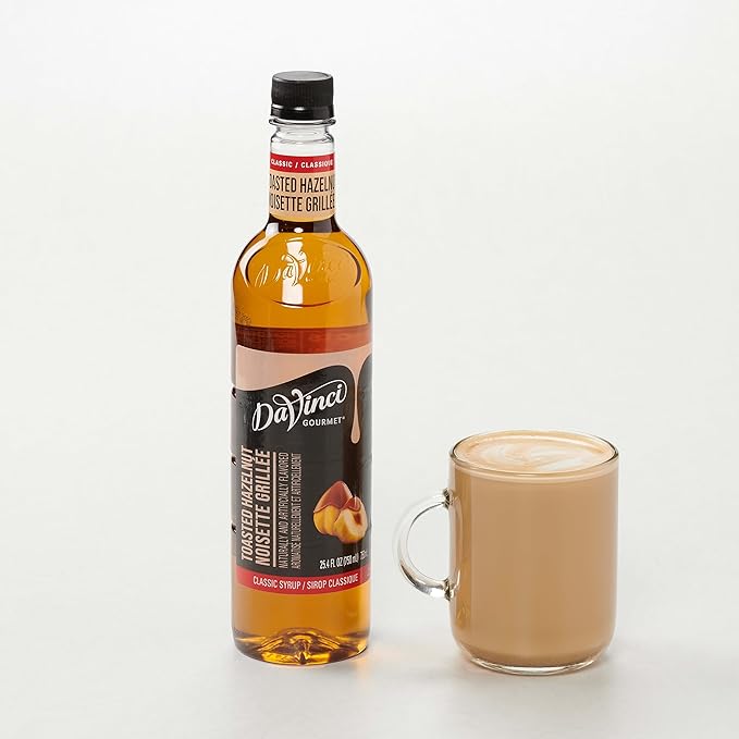 DaVinci Gourmet Classic Toasted Hazelnut Syrup, 25.4 Fluid Ounces (Pack of 4)