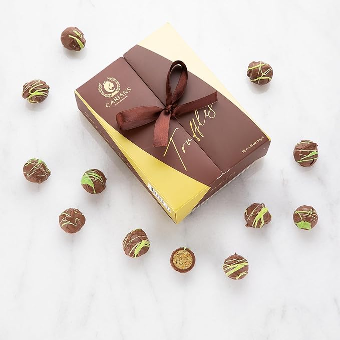 CARIANS Assorted Dubai Chocolate Gourmet Truffles Box, Dubai Chocolate Candy with Pistachio and Kunafa, Box of Candy, Luxury Premium Gourmet, Great for Gift Giving, Holiday, 11 Pc