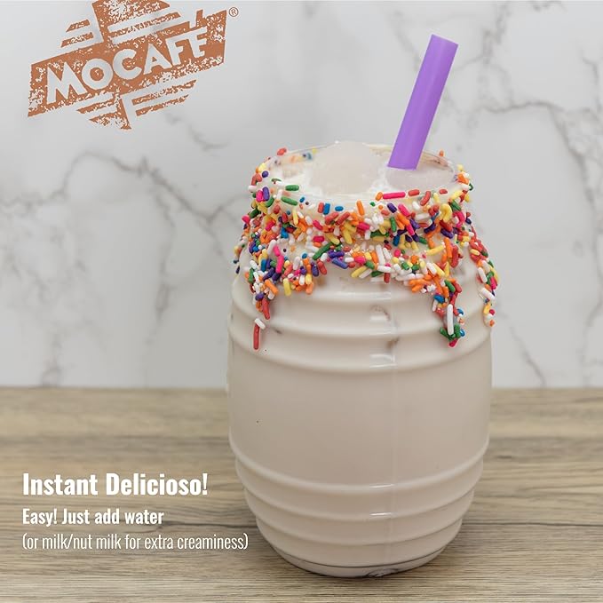 MOCAFE Horchata Mix Powder, café-crafted premium instant Mexican agua fresca, enjoy hot, iced, or frappe blended, bulk 3lb bag