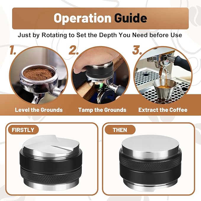 51mm Espresso Accessories Kit – Coffee Distributor and Tamper Leveler, WDT Tool, Magnetic Dosing Funnel and Puck Screen with Remover, Espresso Tools Fit Delonghi 51mm Portafilters