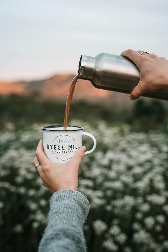 Steel Mill Coffee Co. Highlander Grogg Flavored Coffee – Ground, Medium Roast, 100% Colombian Arabica, Butterscotch Caramel Aroma, Vegan, Gluten-Free, Sugar-Free – 12 oz