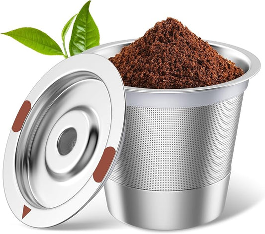 Reusable K Cups,Stainless Steel K Cups for Keurig,Keurig Reusable Coffee Pods for Keurig 1.0 & 2.0 Coffee Makers BPA-Free Refillable Coffee Filters (1)