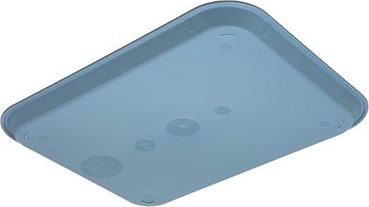 Carlisle FoodService Products Cafe Cafeteria Tray, Meal Tray, Fast Food Tray with Patterned Surface for Cafeterias, Fast Food, and Dining Room, Plastic, 10 x 14 Inches, Slate Blue, (Pack of 24)