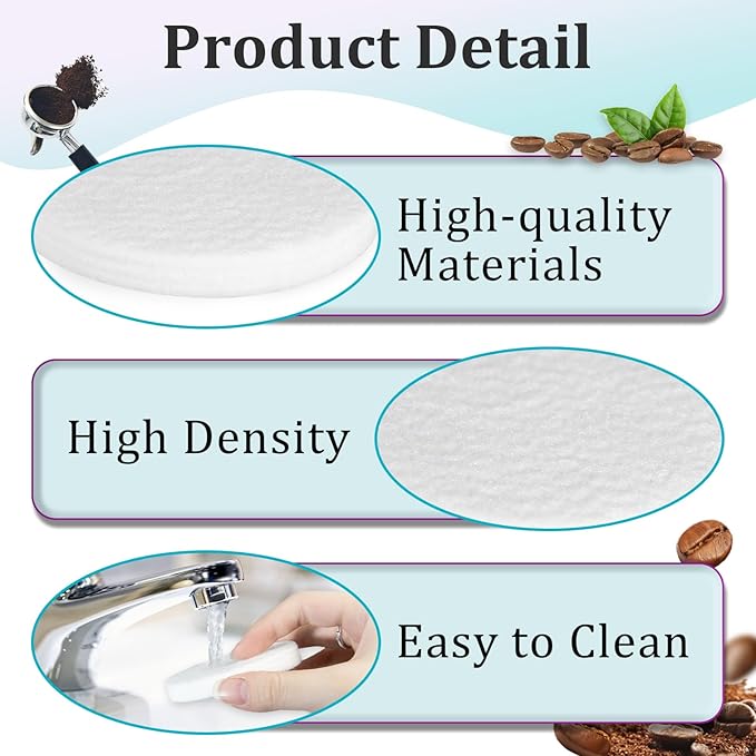 20 Pcs Cold Brew System Felt Filters Compatible With Toddy, Reusable Coffee Filters Fit for Nispira Replacement Water Filter and Alocs Coffee Filter