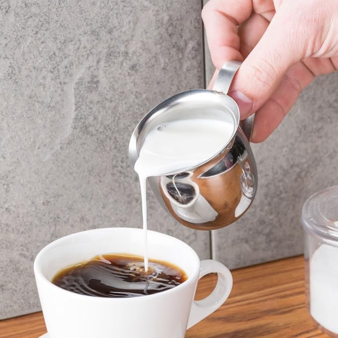 Betolla (2 Pack) 5 oz Stainless Steel Bell Creamer – Bell-Shaped Mini Pitchers for Serving Cream, Milk, Syrups & More