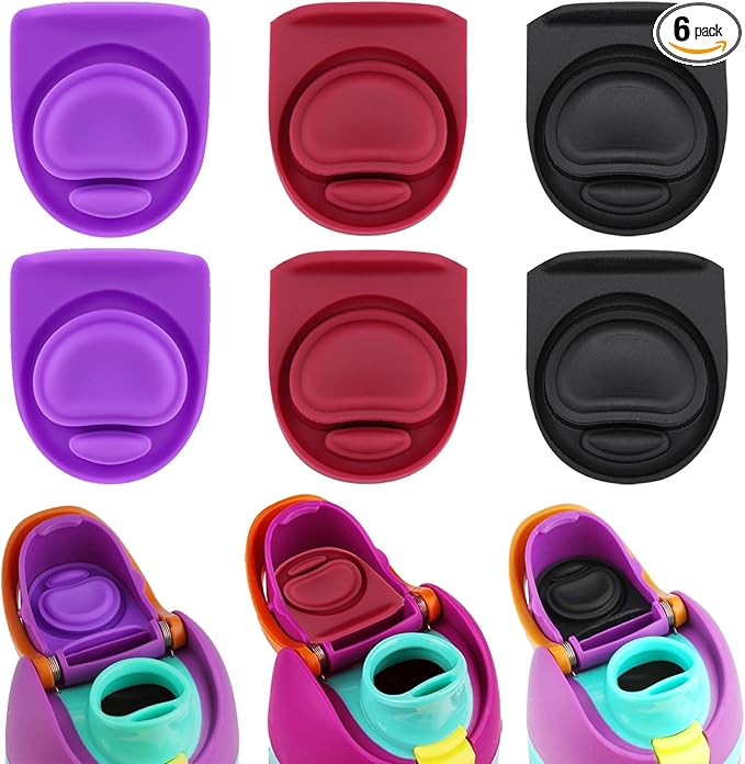 6pcs Replacement Rubber Seal Stopper Gasket Compatible with Owala Freesip 24oz 32oz,Bottle Top Cap Mouth Insert Spout Lid Silicone Replacement Accessories Parts for Owala 16/19/24/32/40oz(3 colors)