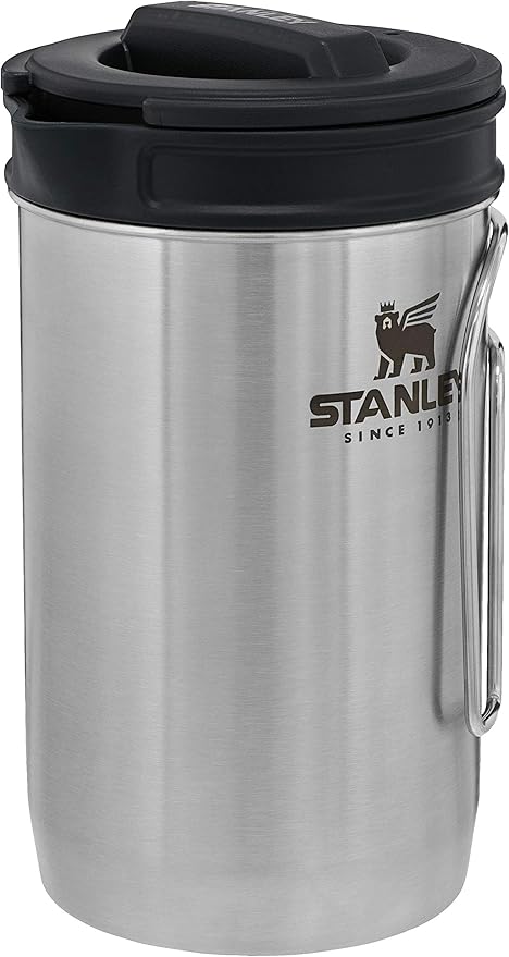 STANLEY All In One French Press Coffee Maker 32 oz | 5 Minute Brew, 4 Hours Hot | Mesh Filter for Coffee Grounds | Insulated Stainless Steel French Press | BPA-Free | Stainless