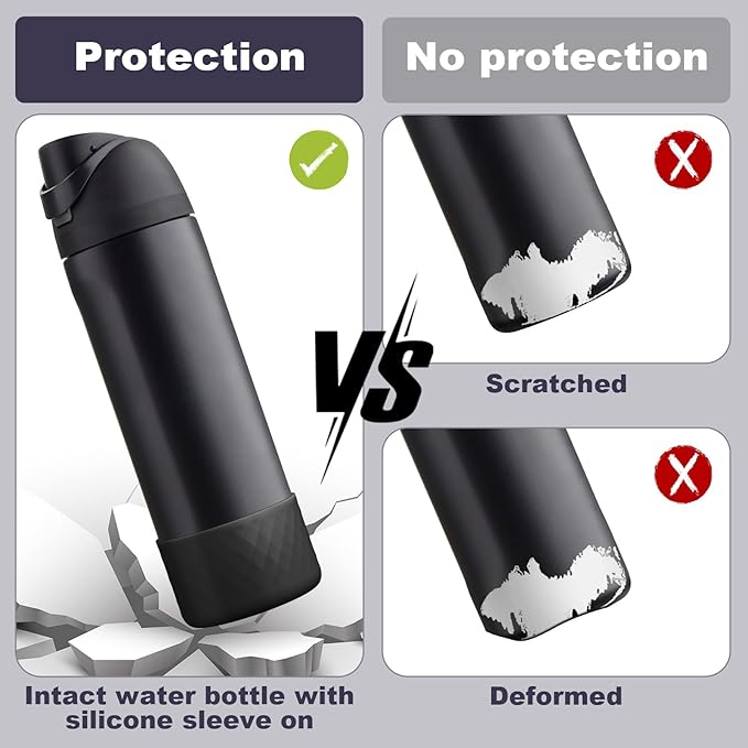Silicone Boot for Owala Water Bottle 24 oz 32 oz 40 oz, Anti-Slip Protective Sleeve for FreeSip/Twist/Flip Stainless Steel Water Bottles Accessories