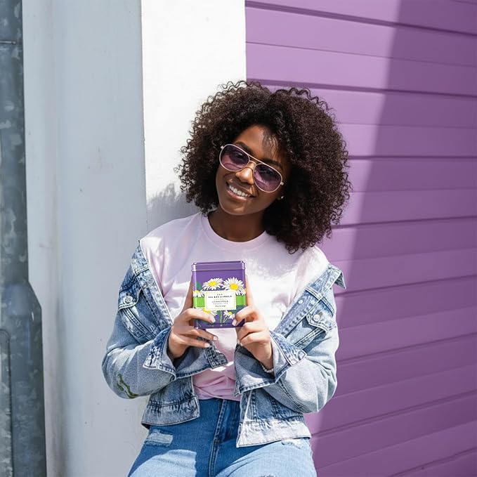 Life Plus Style Gourmet The Secret Garden Organic Chamomile Herbal Tea Bags Caffeine-Free Non GMO Gluten Free 50 Tea Bags Classic Tin
