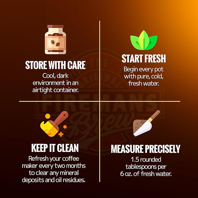 Firemans Brew Medium Roast Coffee – Bold & Robust Ground Coffee – 100% Arabica Beans, Rich, Full-Bodied Flavor – Freshly Roasted Gourmet Coffee – Low Acid, Small Batch Coffee – Supports Firefighter Causes