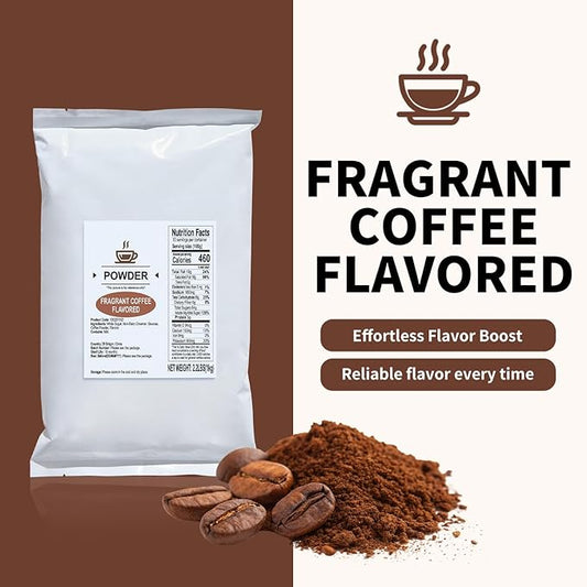 Soeos Coffee Flavored Powder (3-in-1), 2.2 lbs (1kg) – Instant Bubble Tea Mix with Creamer & Sugar, Easy to Prepare, Perfect for Boba Drinks & Desserts