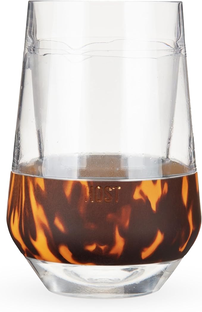 HOST Freeze XL Cooling Cup, Double Walled Insulated Freezable Drink Chilling Tumbler with Freezing Gel, 12 Ounces - Set of 1, Tortoise