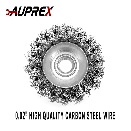 5 Pack Knotted Wire Cup Brush for Angle Grinders with 5/8 Inch | 11 UNC Threaded Arbor- 0.02 Inch Carbon Steel Wire for Rust,Corrosion,Paint Removal and Other Heavy-Duty Conditioning for Metals