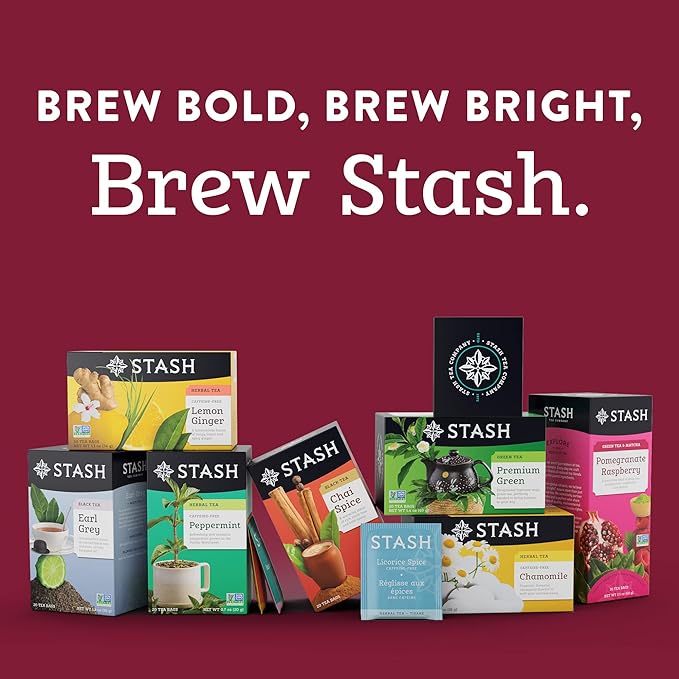 Stash Tea Spice Dragon Red Chai Herbal Tea, Caffeine Free, 18 Bags (Pack Of 6)