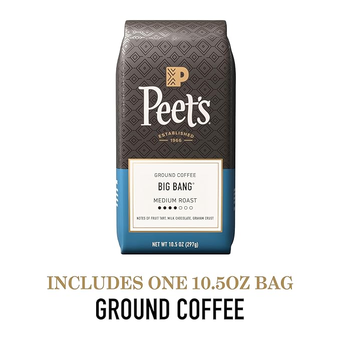 Peet's Coffee, Medium Roast Ground Coffee - Big Bang 10.5 Ounce Bag