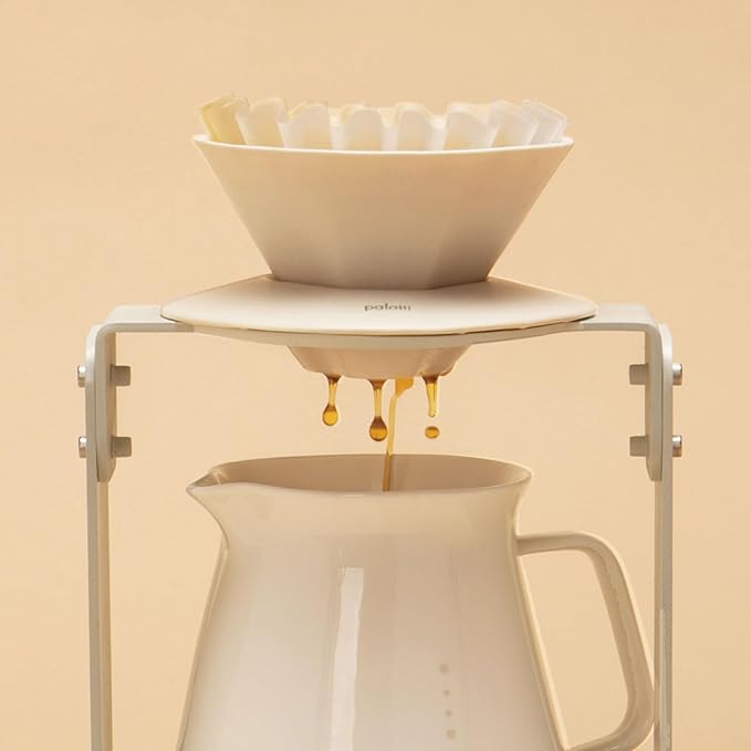 Palatti 185 Basket Coffee Paper Filters (100 count) for Flat Bottom Pour Over Makers and Drippers, with a Paper Box as a Convenient Filter Holder