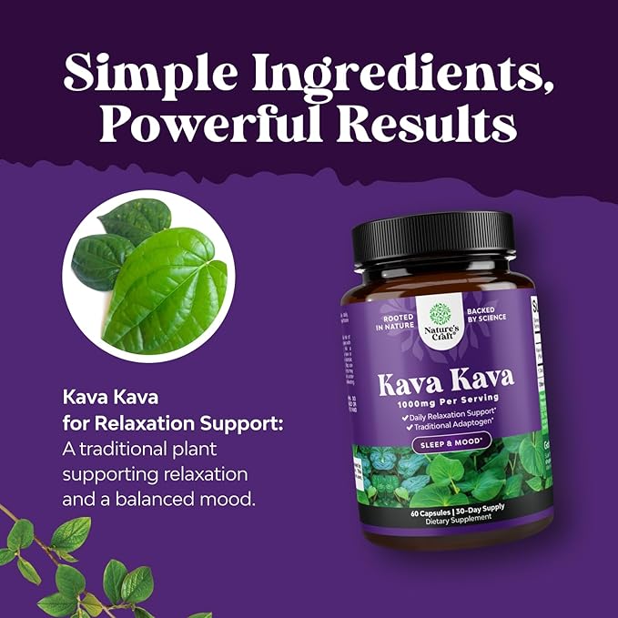 Bundle of Green Coffee Bean Extract with 50% Chlorogenic Acid for Antioxidant Heart Health, Mental Focus, and Size Reduction, and Kava Kava Root Extract 1000mg with Kavalactones for Balanced Mood