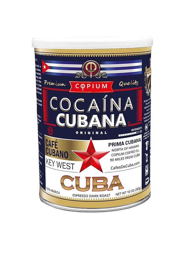 ORIGINAL - 100% Arabica Coffee - Intensity 10 - Café COPIUM ® 10 oz Can Ground Expresso.