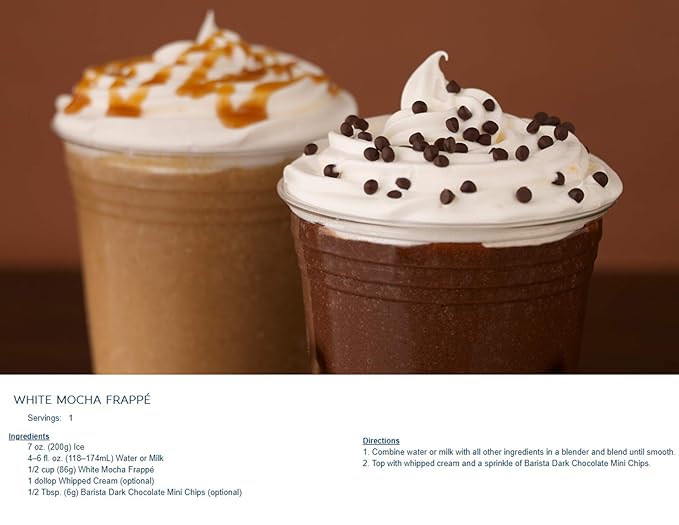 Ghirardelli Mocha Premium Frappé Mix, 3.12 lb Can with Ghirardelli Stamped Barista Spoon