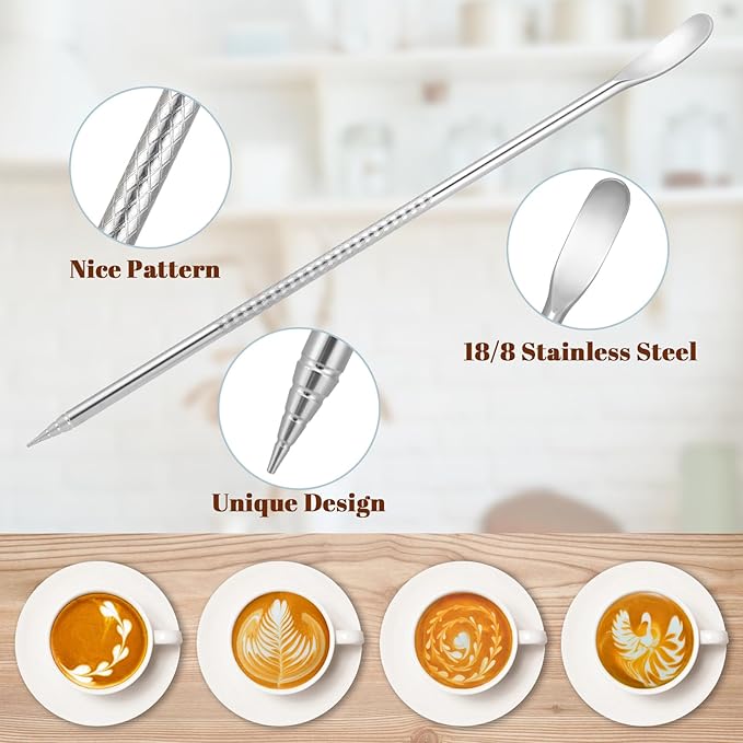 Milk Frothing Pitcher, 12 oz Milk Frother Cup with Clear Scale, 304 Stainless Steel Cappuccino Espresso Machine Accessories for Barista Coffee Bar with Latte Art Pen, Green