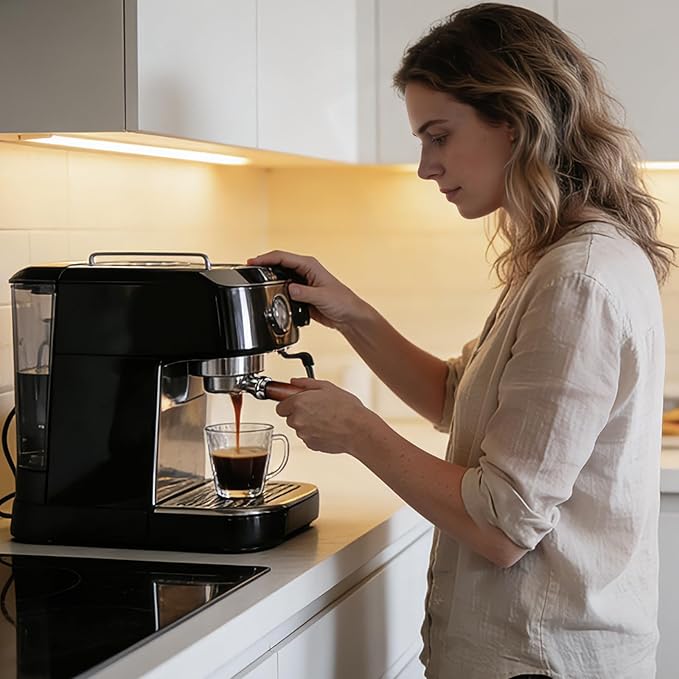 54mm Bottomless Portafilter Compatible with Breville Barista Express/Pro/Touch/Bambino Plus and Bambino Plus, Filter Basket + Puck Screen Included