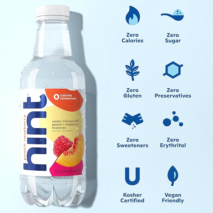 Hint Fruit-Infused Bottled Water, Smashup Flavored Variety Pack - Purified Water Beverages with Zero Calories, Natural Flavors, and Sugar Free - 16 Fl Oz (Pack of 24)