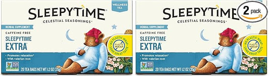Celestial Seasonings Sleepytime Extra Herbal Tea, 20 Tea Bags Box (Pack of 2)