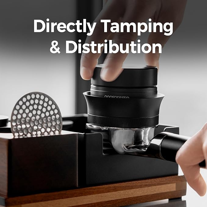 V3 Magnetic Espresso Dosing Ring & 316 Stainless Steel Puck Screen, 3cm High No Mess Coffee Dosing Funnel, Even Extraction Filter, Fits 53.3/54mm Tamper, Distributor & Portafilters