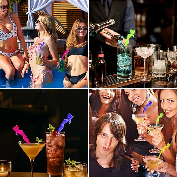 50 Pcs Girls hair styling restaurant bar party supplies art cocktail stick, juice drink stirring stick plastic,Cocktail Coffee Drink Stirrers