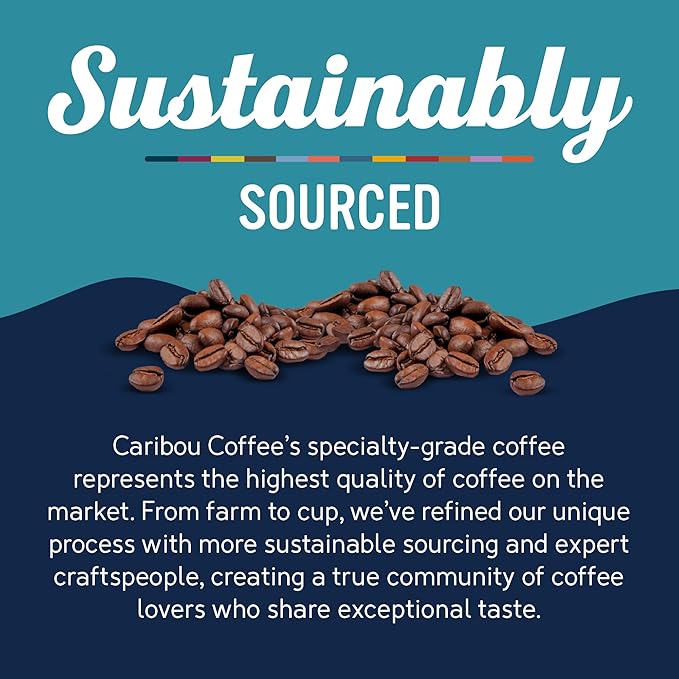 Caribou Coffee, Flavored Ground Coffee, 100% Arabica Coffee - Vanilla Hazelnut Dreamstate 66 Ounces (6 Bags of 11 Ounces)