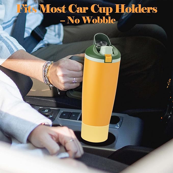 Silicone Boot for Owala 30oz & 40oz FreeSip Sway Bottles & Tumblers - Non-Slip, Scratch-Resistant, Stability Enhancer, Available in 12 Colors (Midnight Black)